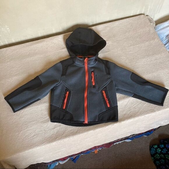 Weatherproof Boys Scuba Jacket Gray Lightweight Full Zip Pockets Hooded size 5/6 - Picture 13 of 13